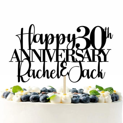 Personalised Anniversary Cake Topper, 30th Wedding Anniversary Cake Topper, Golden Anniversary Cake Topper, 30th Anniversary Cake Topper