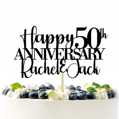 Personalised Anniversary Cake Topper, 30th Wedding Anniversary Cake Topper, Golden Anniversary Cake Topper, 30th Anniversary Cake Topper
