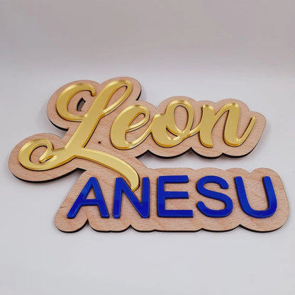 Personalised Wooden Name Sign – Custom Wall Plaque by DISPLAY & WONDER